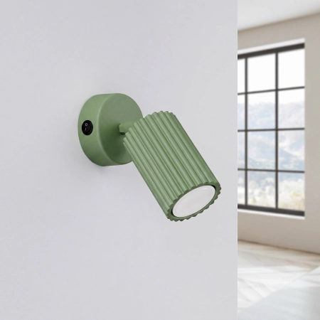 Kinkiet aluminiowy szałwiowy z włącznikiem KARBON z serii KARBON SL.2349 - Sollux Lighting