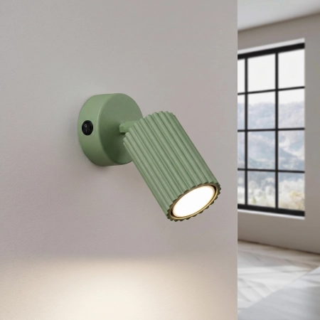 Kinkiet aluminiowy szałwiowy z włącznikiem KARBON z serii KARBON SL.2349 - Sollux Lighting