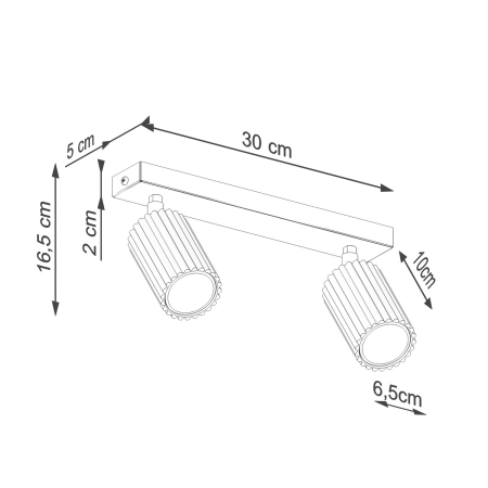 Plafon KARBON 2 żółty SL.2358 - Sollux