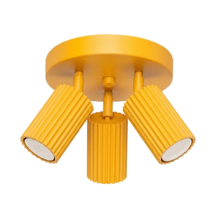 Plafon aluminiowy żółty 3-punktowy z serii KARBON SL.2360 - Sollux Lighting