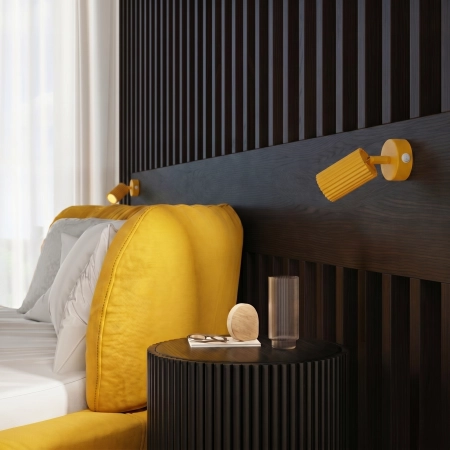 Plafon aluminiowy żółty 4-punktowy z regulacją KARBON z serii KARBON SL.2361 - Sollux Lighting