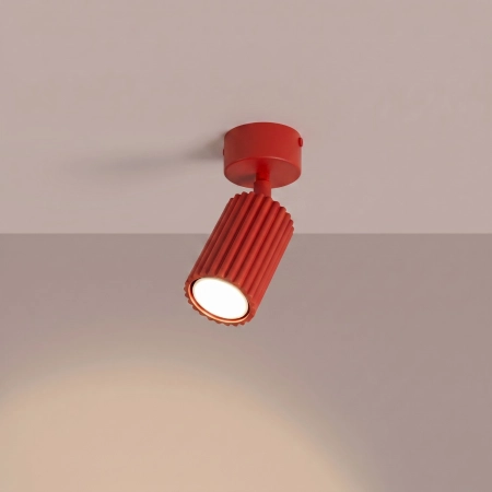 Plafon KARBON 1 czerwony SL.2364 - Sollux
