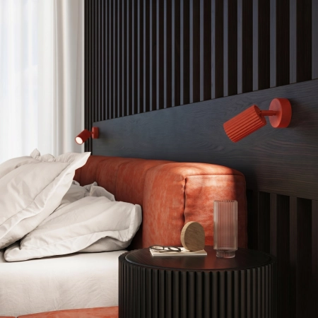 Plafon aluminiowy czerwony 3-punktowy z regulacją KARBON z serii KARBON SL.2367 - Sollux Lighting