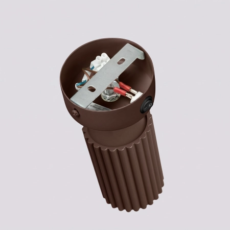 Kinkiet aluminiowy brązowy kulisty z włącznikiem KARBON SL.2370 - Sollux Lighting