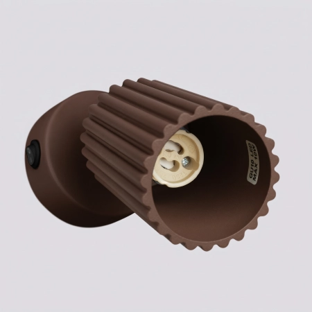 Kinkiet aluminiowy brązowy kulisty z włącznikiem KARBON SL.2370 - Sollux Lighting