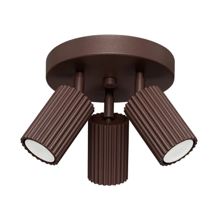 Plafon aluminiowy brązowy 3-punktowy KARBON 3P z serii KARBON SL.2374 - Sollux Lighting