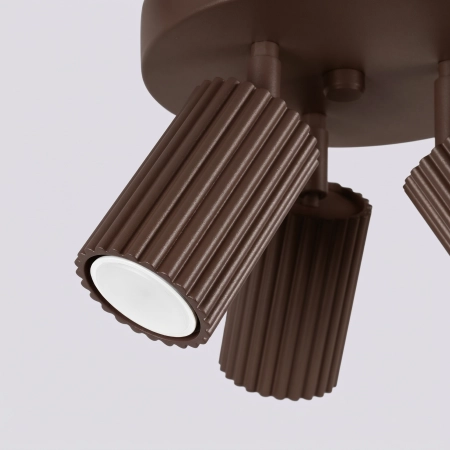 Plafon aluminiowy brązowy 3-punktowy KARBON 3P z serii KARBON SL.2374 - Sollux Lighting