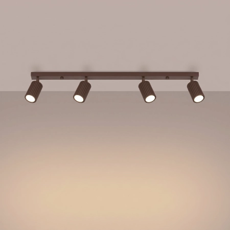 Plafon aluminiowy brązowy 4-punktowy regulowany z serii KARBON SL.2375 - Sollux Lighting