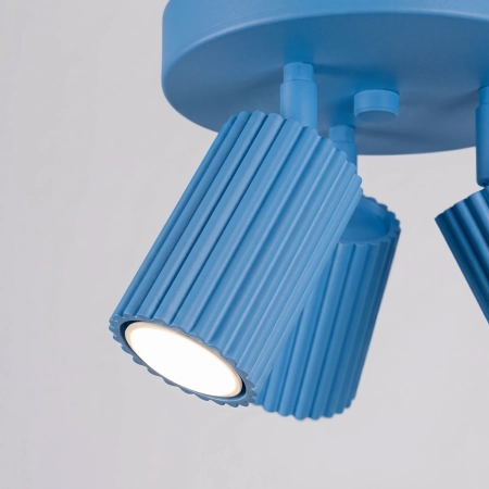 Plafon aluminiowy błękitny 3-punktowy KARBON 3P z serii KARBON SL.2381 - Sollux Lighting