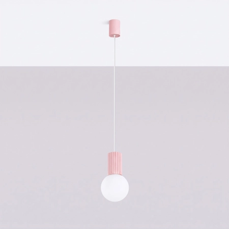 Lampa wisząca HALO 1 różowa SL.2387 - Sollux