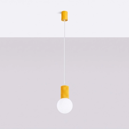 Lampa wisząca HALO 1 żółta SL.2393 - Sollux