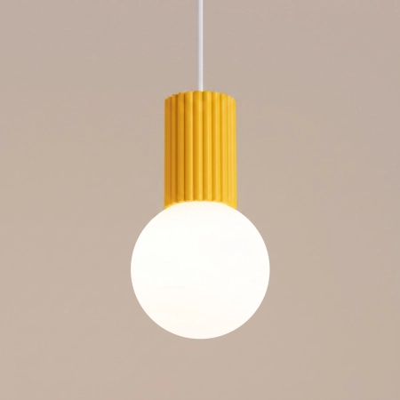 Lampa wisząca HALO 1 żółta SL.2393 - Sollux