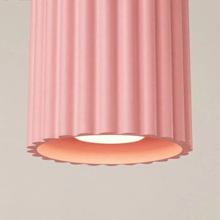 Plafon aluminiowy różowy kulisty 1-punktowy AURA 1 z serii AURA SL.2403 - Sollux Lighting