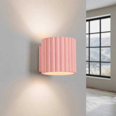 Kinkiet aluminiowy różowy 10cm G9 z serii AURA SL.2405 - Sollux Lighting
