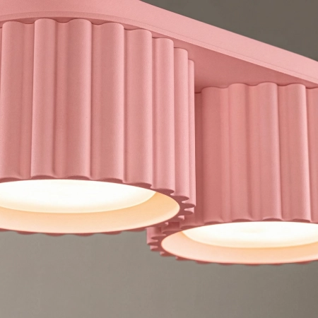 Plafon aluminiowy różowy 21cm 2-punktowy AURA 2 z serii AURA SL.2407 - Sollux Lighting