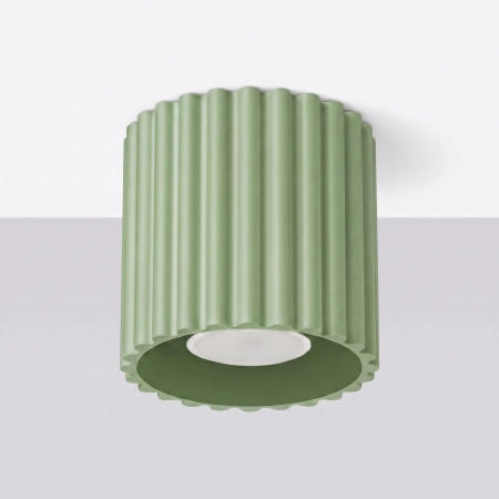 Plafon aluminiowy szałwiowy kwadratowy 10cm GU10 z serii AURA SL.2408 - Sollux Lighting