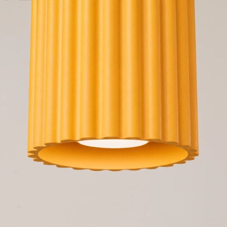 Plafon aluminiowy żółty kwadratowy 10cm AURA 1 z serii AURA SL.2413 - Sollux Lighting