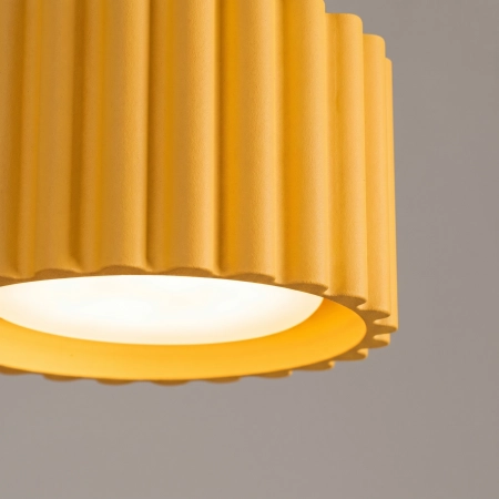 Plafon aluminiowy żółty kwadratowy 10cm AURA 1 z serii AURA SL.2416 - Sollux Lighting