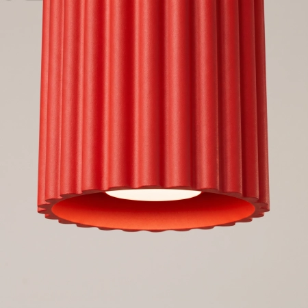 Plafon aluminiowy kwadratowy czerwony 10cm AURA 1 z serii AURA SL.2418 - Sollux Lighting