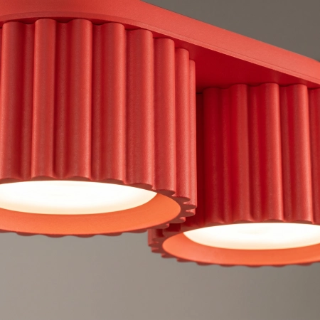 Plafon aluminiowy czerwony 2-punktowy AURA 2 z serii AURA SL.2422 - Sollux Lighting