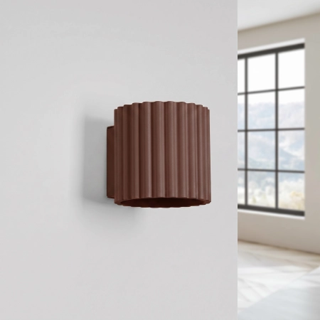 Kinkiet aluminiowy brązowy 1-punktowy AURA SL.2425 - Sollux Lighting