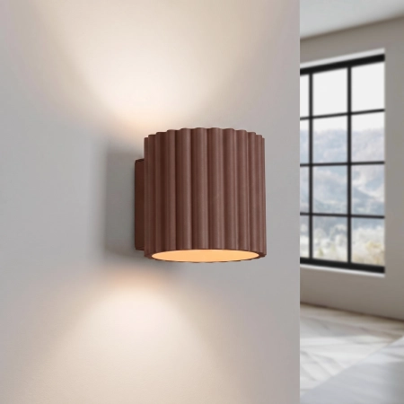 Kinkiet aluminiowy brązowy 1-punktowy AURA SL.2425 - Sollux Lighting