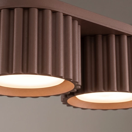 Plafon aluminiowy brązowy 2-punktowy AURA 2 z serii AURA SL.2427 - Sollux Lighting