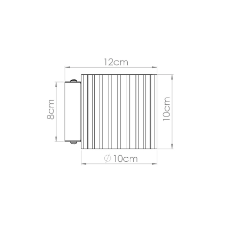 Kinkiet aluminiowy błękitny kwadratowy 10cm G9 z serii AURA SL.2430 - Sollux Lighting