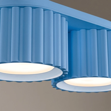 Plafon aluminiowy błękitny 2-punktowy AURA 2 z serii AURA SL.2432 - Sollux Lighting