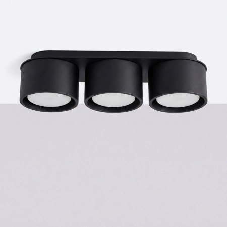 Plafon aluminiowy czarny 3-punktowy 32cm MODO 3 z serii MODO SL.2440 - Sollux Lighting