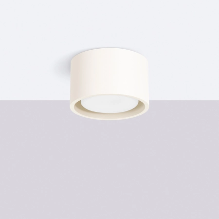 Plafon aluminiowy beżowy kwadratowy 10cm MODO 1 z serii MODO SL.2442 - Sollux Lighting