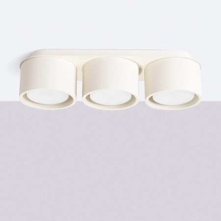 Plafon aluminiowy okrągły beżowy 3-punktowy MODO 3 z serii MODO SL.2444 - Sollux Lighting