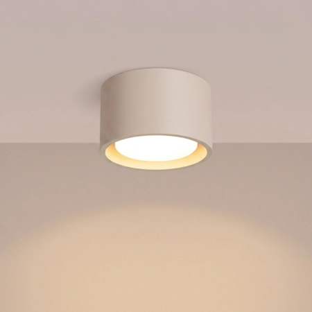 Plafon aluminiowy kwadratowy taupe 10cm MODO 1 z serii MODO SL.2446 - Sollux Lighting