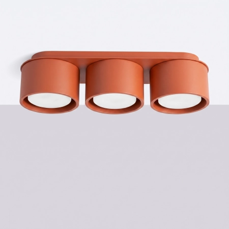 Plafon aluminiowy czerwony 3-punktowy MODO z serii MODO SL.2452 - Sollux Lighting