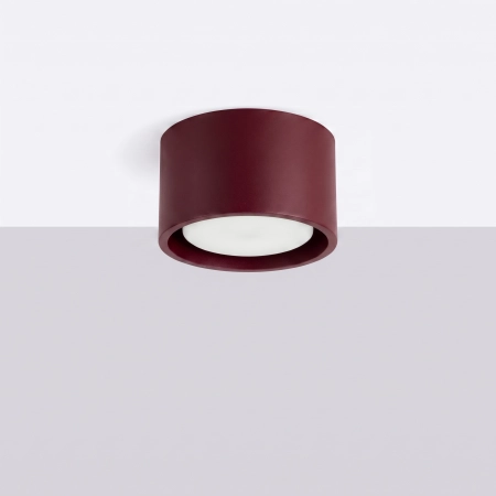 Plafon aluminiowy kwadratowy burgundowy 10cm MODO 1 z serii MODO SL.2454 - Sollux Lighting
