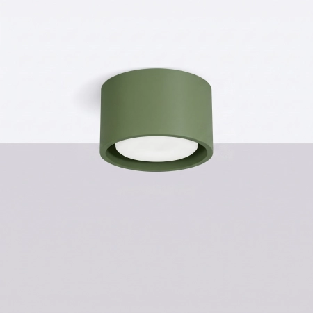 Plafon aluminiowy kwadratowy oliwkowy 10cm MODO 1 z serii MODO SL.2462 - Sollux Lighting