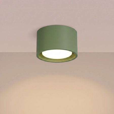 Plafon aluminiowy kwadratowy oliwkowy 10cm MODO 1 z serii MODO SL.2462 - Sollux Lighting