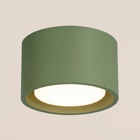 Plafon aluminiowy kwadratowy oliwkowy 10cm MODO 1 z serii MODO SL.2462 - Sollux Lighting