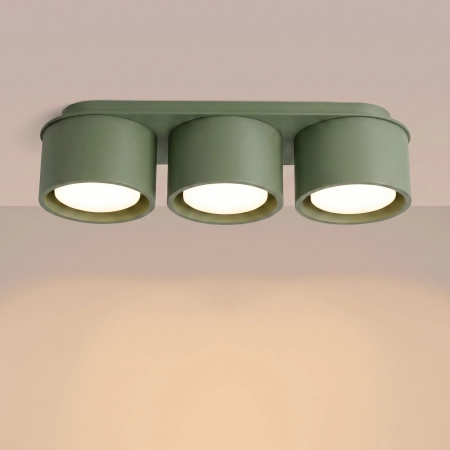 Plafon aluminiowy oliwkowy 3-punktowy MODO 3 z serii MODO SL.2464 - Sollux Lighting