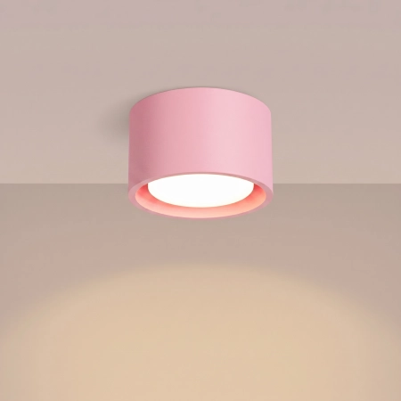 Plafon aluminiowy różowy kwadratowy 10cm MODO z serii MODO SL.2466 - Sollux Lighting