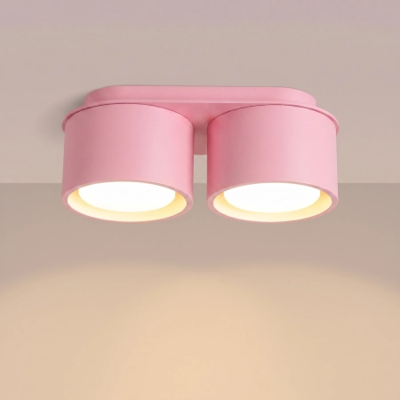 Plafon aluminiowy różowy 2-punktowy MODO 2 z serii MODO SL.2467 - Sollux Lighting