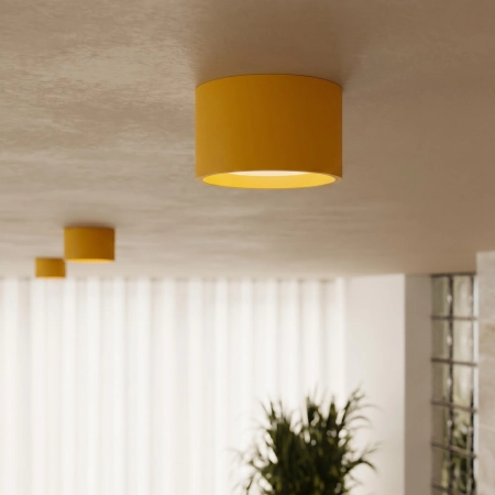 Plafon aluminiowy kwadratowy żółty 10cm MODO 1 z serii MODO SL.2474 - Sollux Lighting