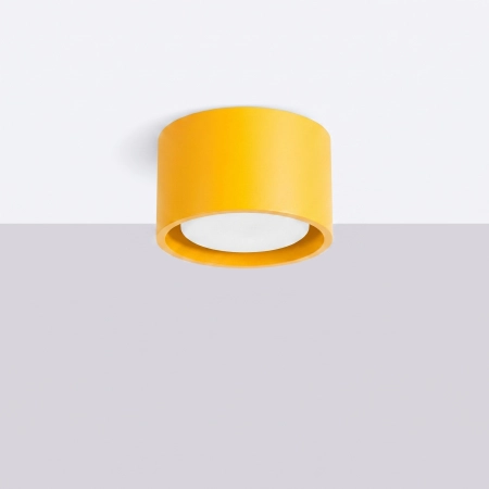 Plafon aluminiowy kwadratowy żółty 10cm MODO 1 z serii MODO SL.2474 - Sollux Lighting
