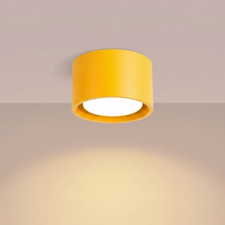 Plafon aluminiowy kwadratowy żółty 10cm MODO 1 z serii MODO SL.2474 - Sollux Lighting