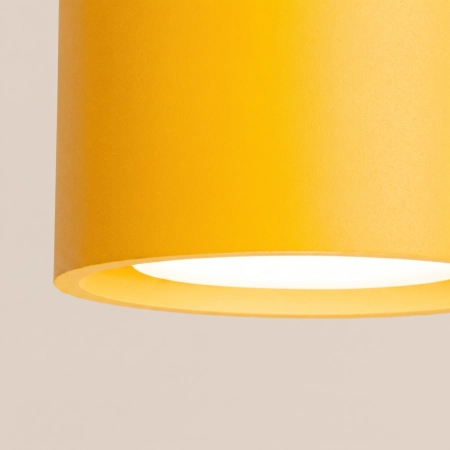 Plafon aluminiowy kwadratowy żółty 10cm MODO 1 z serii MODO SL.2474 - Sollux Lighting