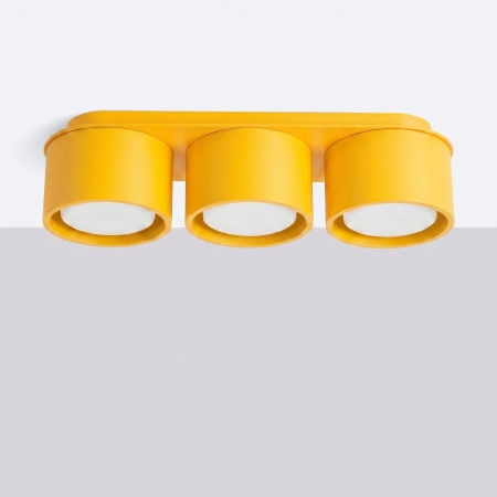 Plafon aluminiowy żółty 3-punktowy MODO 3 z serii MODO SL.2476 - Sollux Lighting