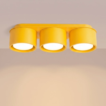 Plafon aluminiowy żółty 3-punktowy MODO 3 z serii MODO SL.2476 - Sollux Lighting