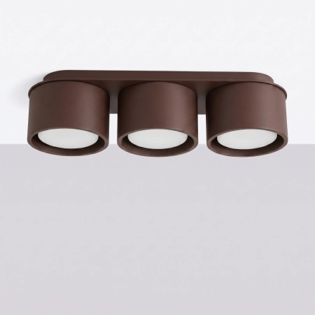 Plafon aluminiowy brązowy 3-punktowy MODO 3 z serii MODO SL.2484 - Sollux Lighting