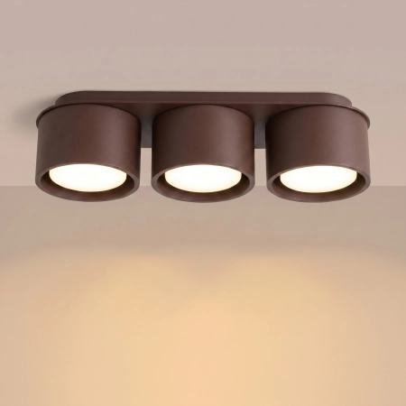 Plafon aluminiowy brązowy 3-punktowy MODO 3 z serii MODO SL.2484 - Sollux Lighting