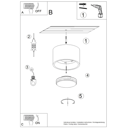 Plafon aluminiowy kwadratowy błękitny 10cm MODO 1 z serii MODO SL.2486 - Sollux Lighting